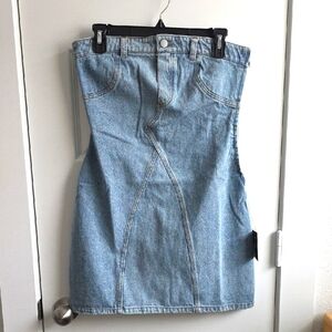 Lulu's Blue Denim Mini Dress Small Western # 72